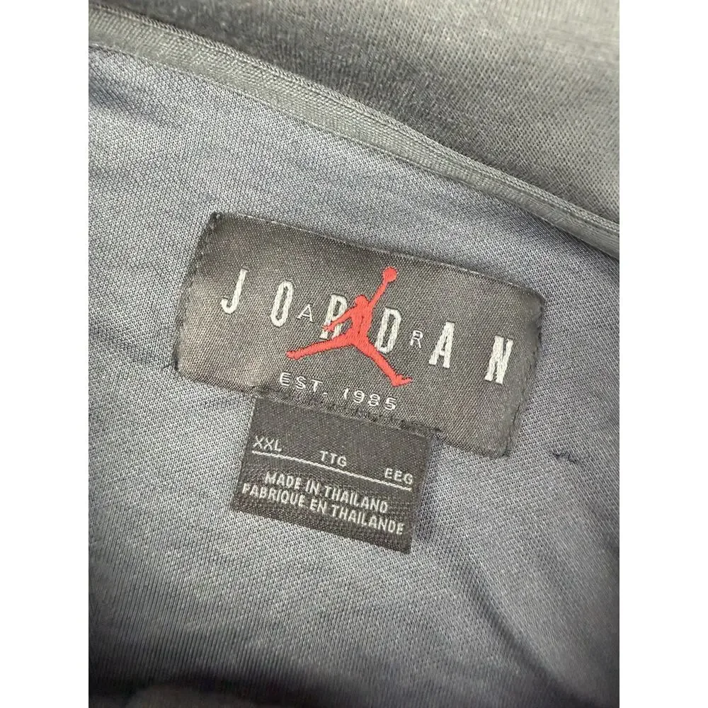 Jordan OU Sooners Polo Shirt Men’s 2XL Gray Jumpman Dri-FIT Oklahoma University